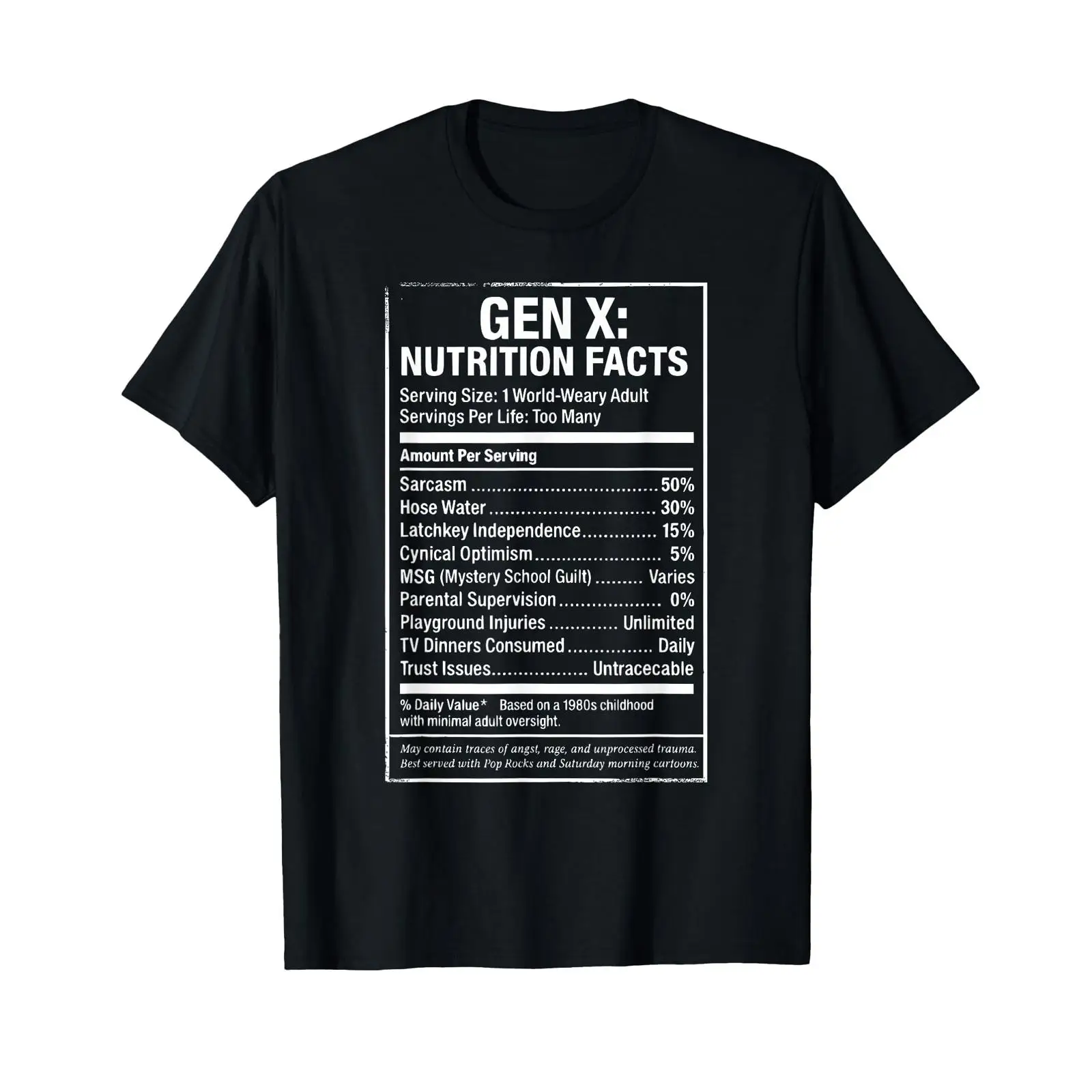 X Nutrition - Camiseta Paródia da Latchkey dos Anos