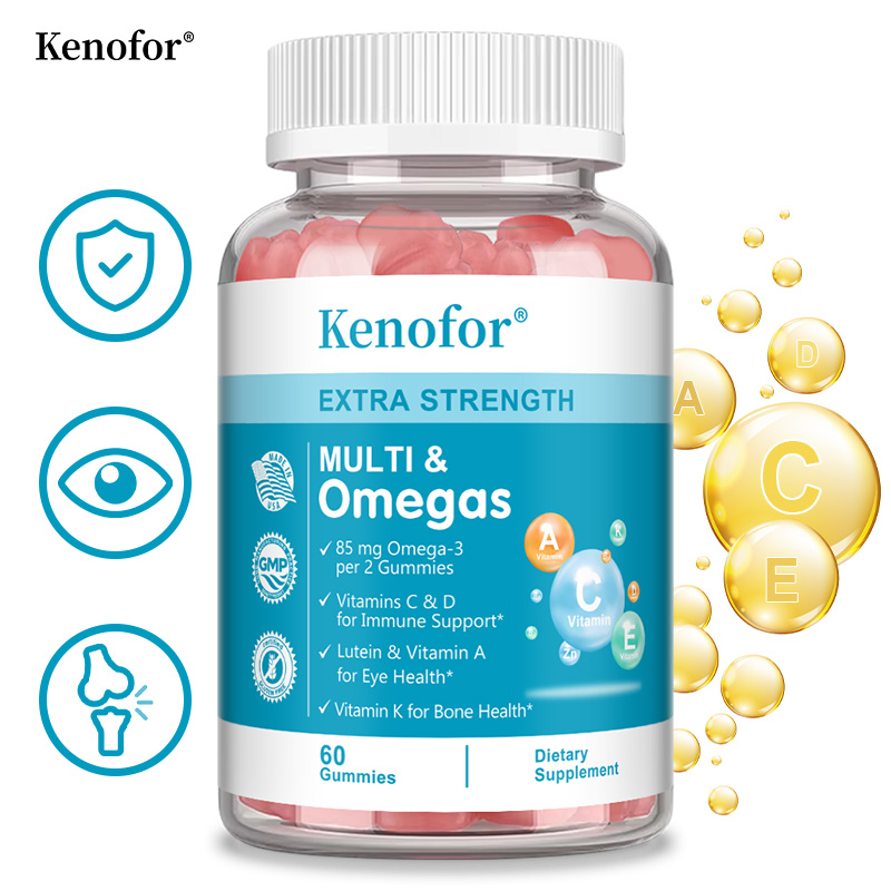 Multivitamin Gummy Adult - Gomas multivitamínicas, ricas em ômega 3,