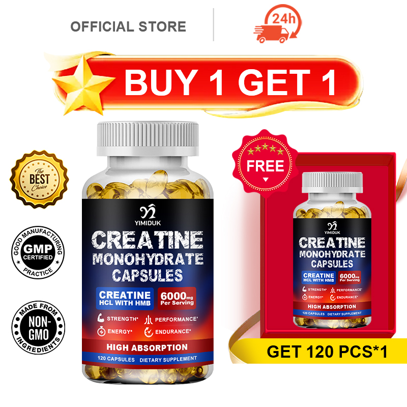 Creatine Hcl Capsule - Suplemento 3 em 1 de Creatina
