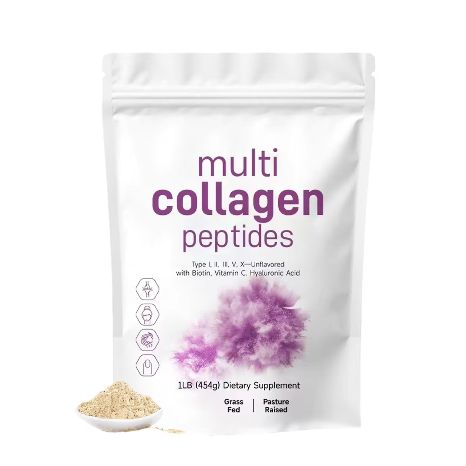X Nutrition - Pó de peptídeos multicolágeno 454G -