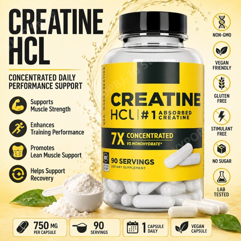 Creatina HCl 750mg 90 Cápsulas - Creatine Hcl Capsule avaliação e preço
